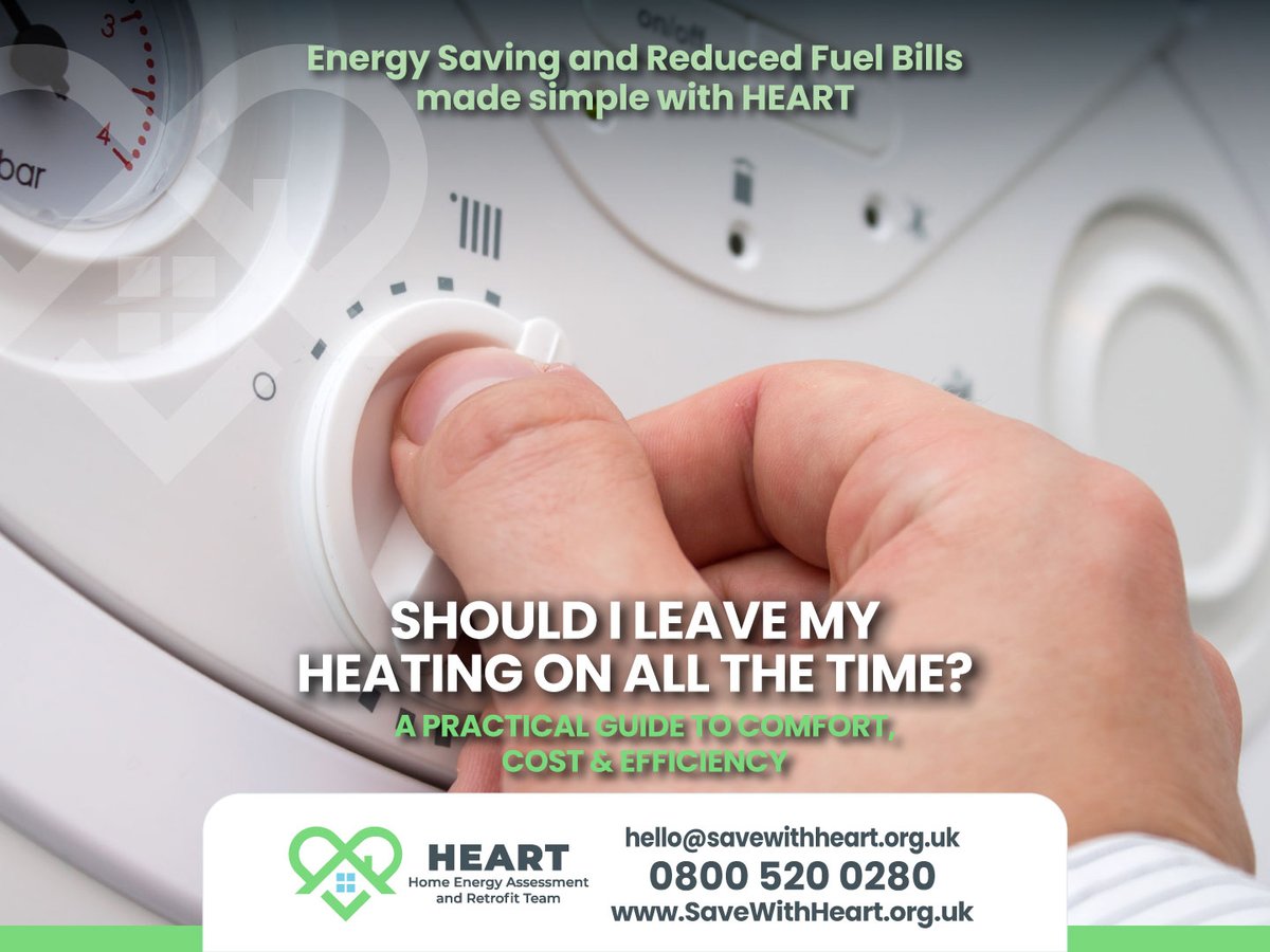 SaveWithHeart's tweet photo. Should you leave your Heating on all of the time?

Here is a Practical Guide to Comfort, Cost and Efficiency:
https://t.co/PnJJahzqHO  

#HeatingAdvice https://t.co/qeNaswZkzj