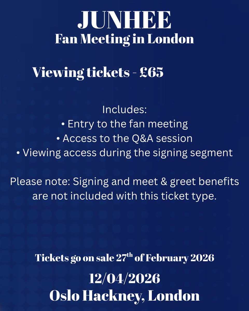 hikoreanlondon's tweet image. Junhee Fan Meeting Details!

…nheeFanmeetingLondon.eventbrite.co.uk