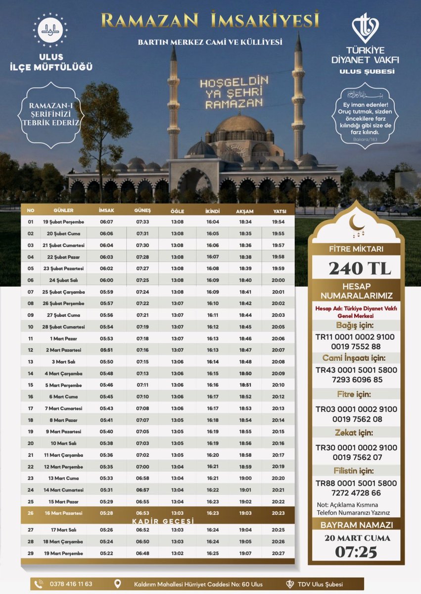 ULUS İLÇE MÜFTÜLÜĞÜ (@ulusmuftuluk) on Twitter photo 