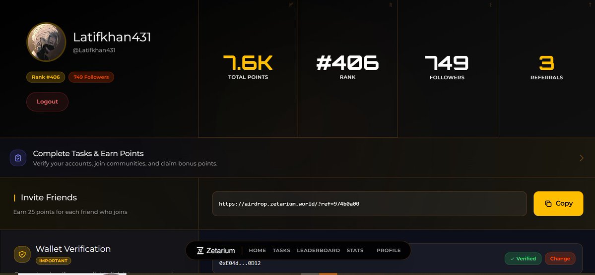 💡How to earn 2500 points in <a href="/Zetarium_/">Zetarium</a>  in one go

🔹 $10,000 volume → $10 fee (0.1%)
🔹 25% volume → 2,500 points
That’s 2,500 points for just $10 in fees.

📈 Optimize your volume. if your are below 2500 ponits
💸 Minimize your fees.
🧠 Trade smarter, not harder.

#Crypto