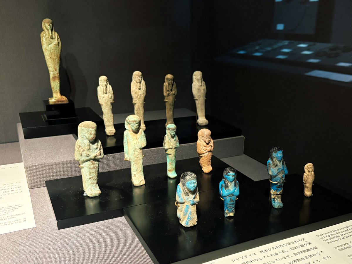 東京国立博物館の古代エジプトコーナー。 彫像や副葬品など、これぞ