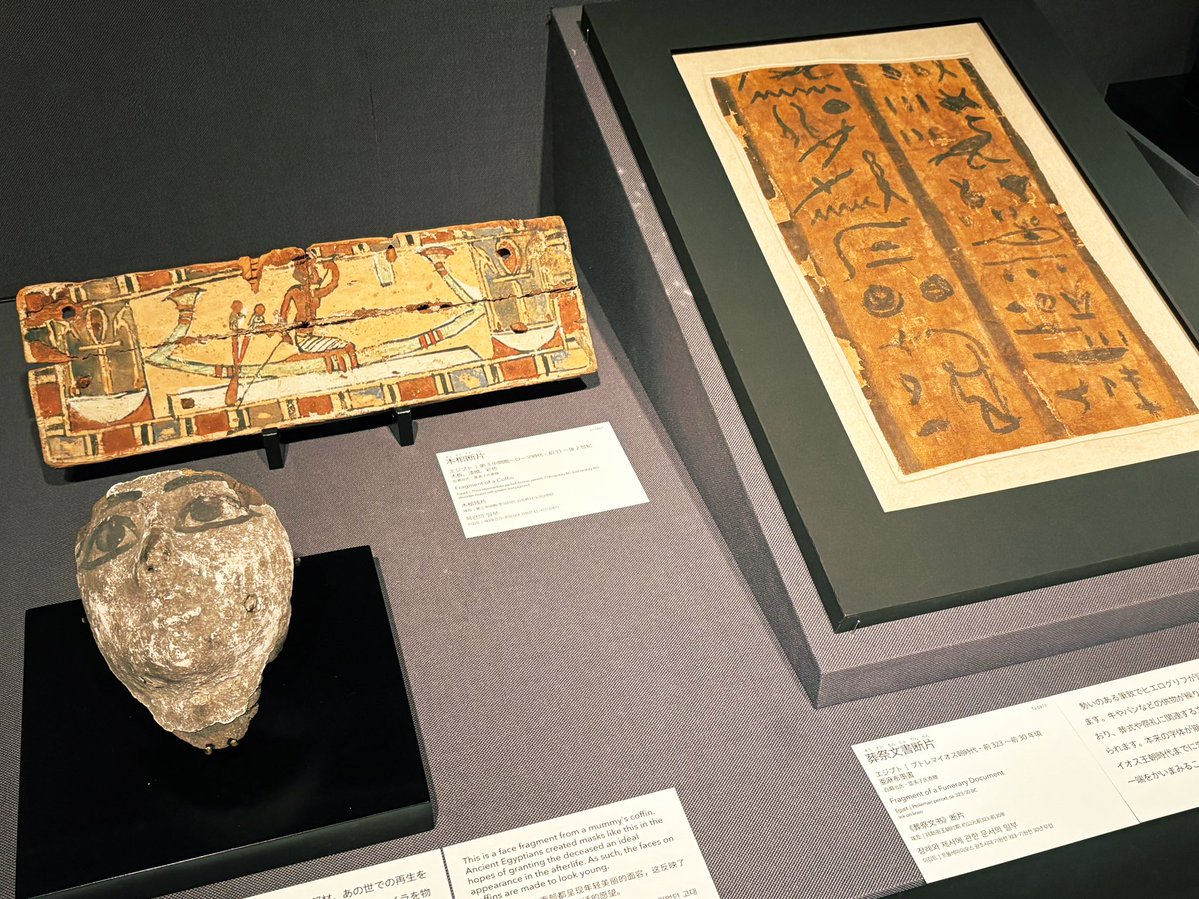 東京国立博物館の古代エジプトコーナー。 彫像や副葬品など、これぞ