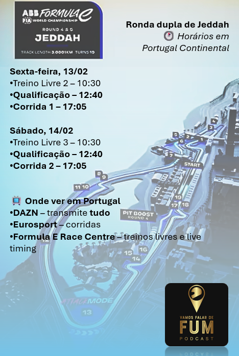 VamosFalardeFum's tweet photo. #VFF1 #FormulaE #JeddahEPrix #DAZNFormulaE https://t.co/xrdWyWFWeB