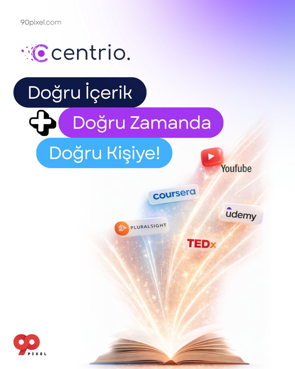 CentrioLXP, yapay zeka destekli yapısıyla çalışanlara kişiye özel öğrenme yolları sunar.

Sonuç: Daha hızlı gelişim, daha yüksek motivasyon ve daha güçlü performans. 🚀

#CentrioLXP