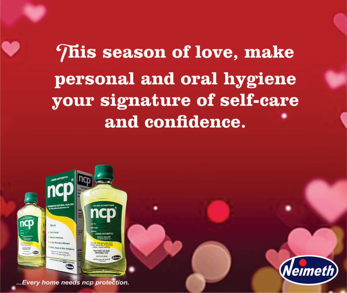 love is not only about gifts and flowers. It is also about how you care for yourself. This season of love, let your smile reflect the care you give to yourself every single day. #neimethplc #selflove