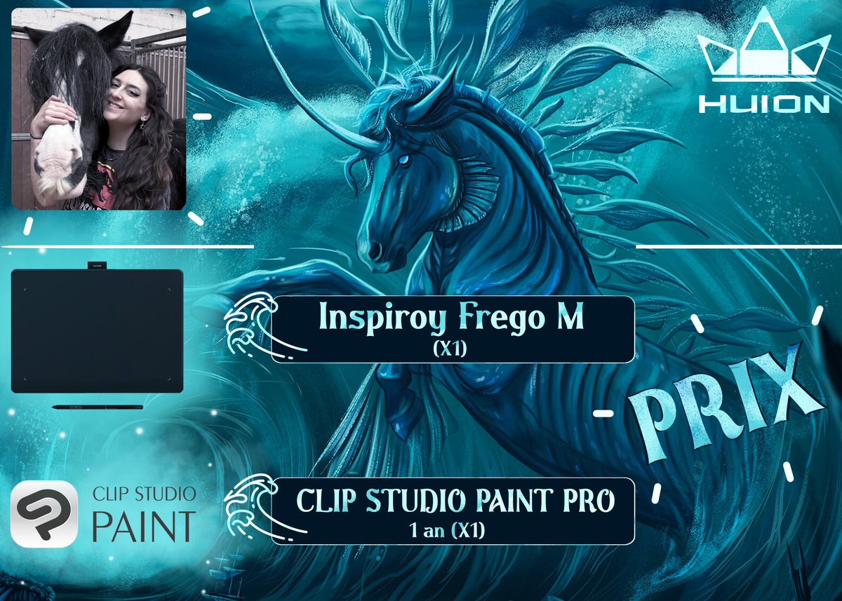 ✨[TIRAGE AU SORT]✨

Pour l'année du cheval, mon cheval Blackblack et <a href="/huiontablette/">Huion_France</a> vous font remporter DEUX lots (un par gagnant!)

Tablette Inspiroy Frego M et un abonnement d'un an à CLIP STUDIO PAINT PRO ⭐️

👇Pour tenter de l'emporter c'est simple : 

🐉- RT ce tweet
🐲-