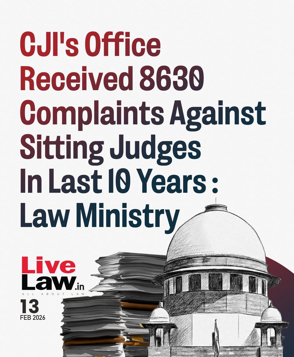 LiveLawIndia's tweet image. The office of the Chief Justice of India has received 8, 630 complaints against the sitting judges in the last ten years, as per the latest data shared in the Lok Sabha today.
Read more: bitl.to/5fPt
#CJI #sittingjudges #complaints #LokSabha