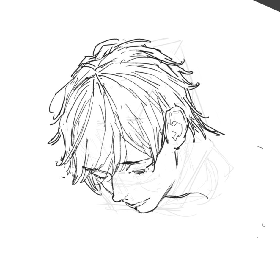 スケジュールおそろしくてまだあまり告知してませんがこっちも✍️
これがこうなってこうなる✍️
絶対にどうしてもこの角度の顔を描きたい!って時にしかやらないですけども。 