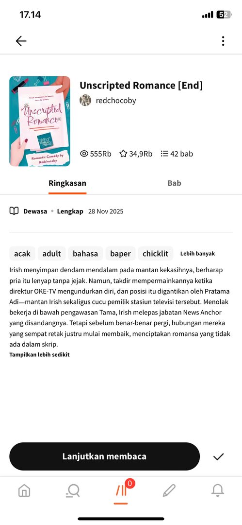 sender picky bgt kalo milih /wp/ liat ini tertarik karena sinopsisnya, pas coba baca ini SERUUUU BGTTTT BAGUSSSS!!! suka bgt sama karakter ceweknyaaaa, yg suka percikan2 hate to love, cinta lama coba baca ini deh 🤩🤩🤩🧡🧡🧡