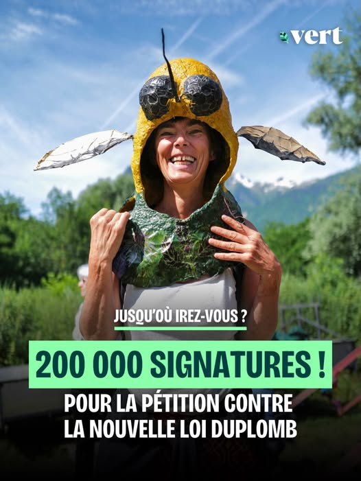 200 000 signatures contre la loi Duplomb 2,
c’est fait !

Vous avez une nouvelle fois, fait doubler le nombre de signatures de la pétition «Non, c’est Non Monsieur Duplomb !» publiée par Ludovic Lévy sur le site de l’Assemblée nationale.

Prochain objectif : 500 000 signatures !