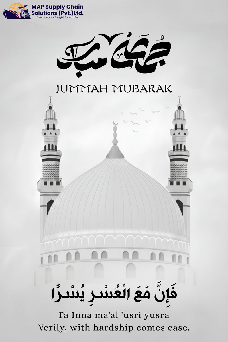 Mapscsolutions's tweet photo. Jummah Mubarak 🤍

There’s peace in trusting Allah’s timing.

When life feels heavy, remember His promise:

“Verily, with hardship comes ease.” (Qur’an 94:5)

Every test you face is wrapped with hidden mercy.

Hold on, keep faith relief is already on the way. https://t.co/6ZSzocogrT