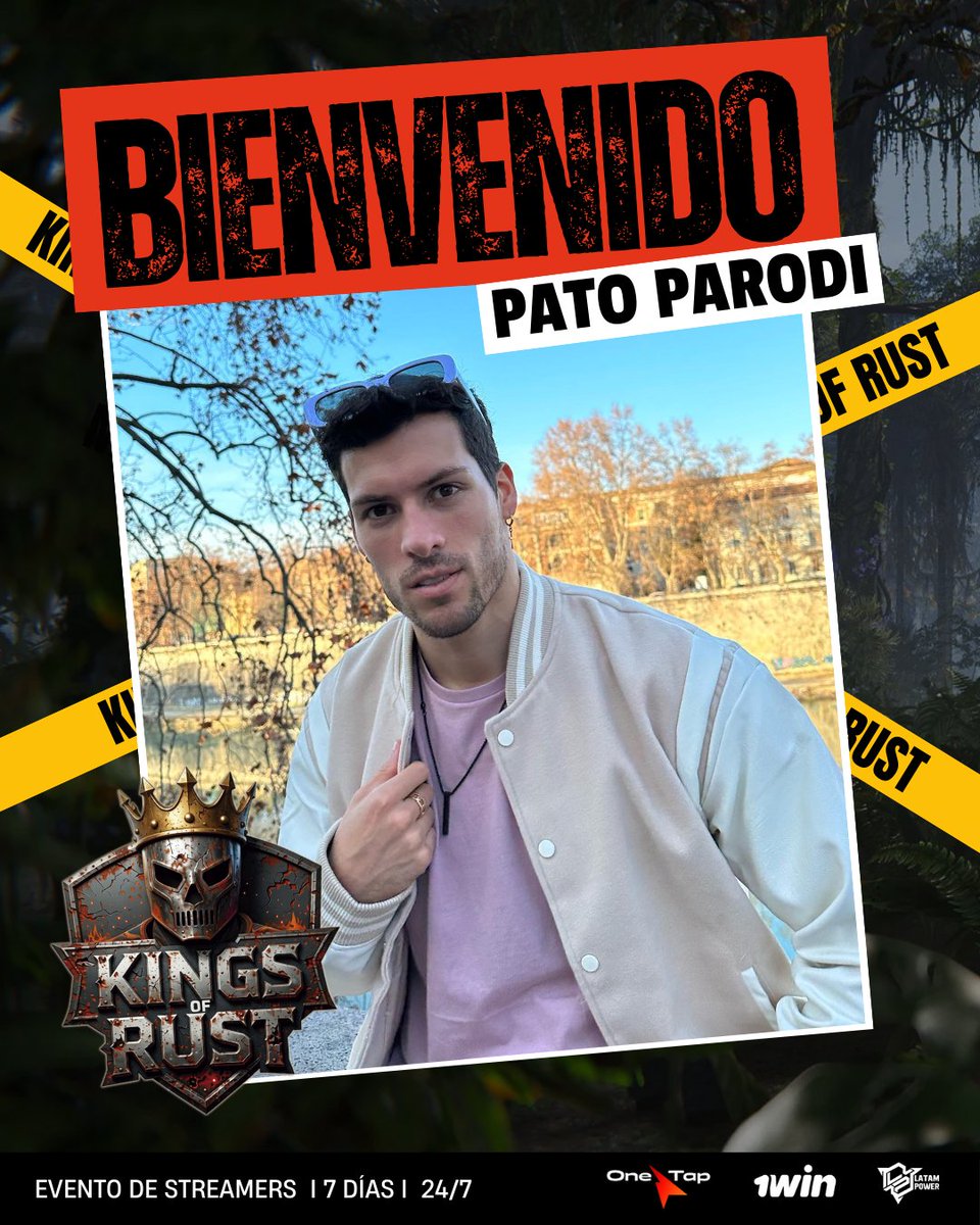 Nos alegra tenerte <a href="/PatoParodiC/">Patricio Parodi</a>  en Kings of Rust👑 Este evento reúne a creadores que buscan competir, entretener y dejar huella 🔥 Estamos seguros de que brindarás un gran espectáculo para toda la comunidad!
