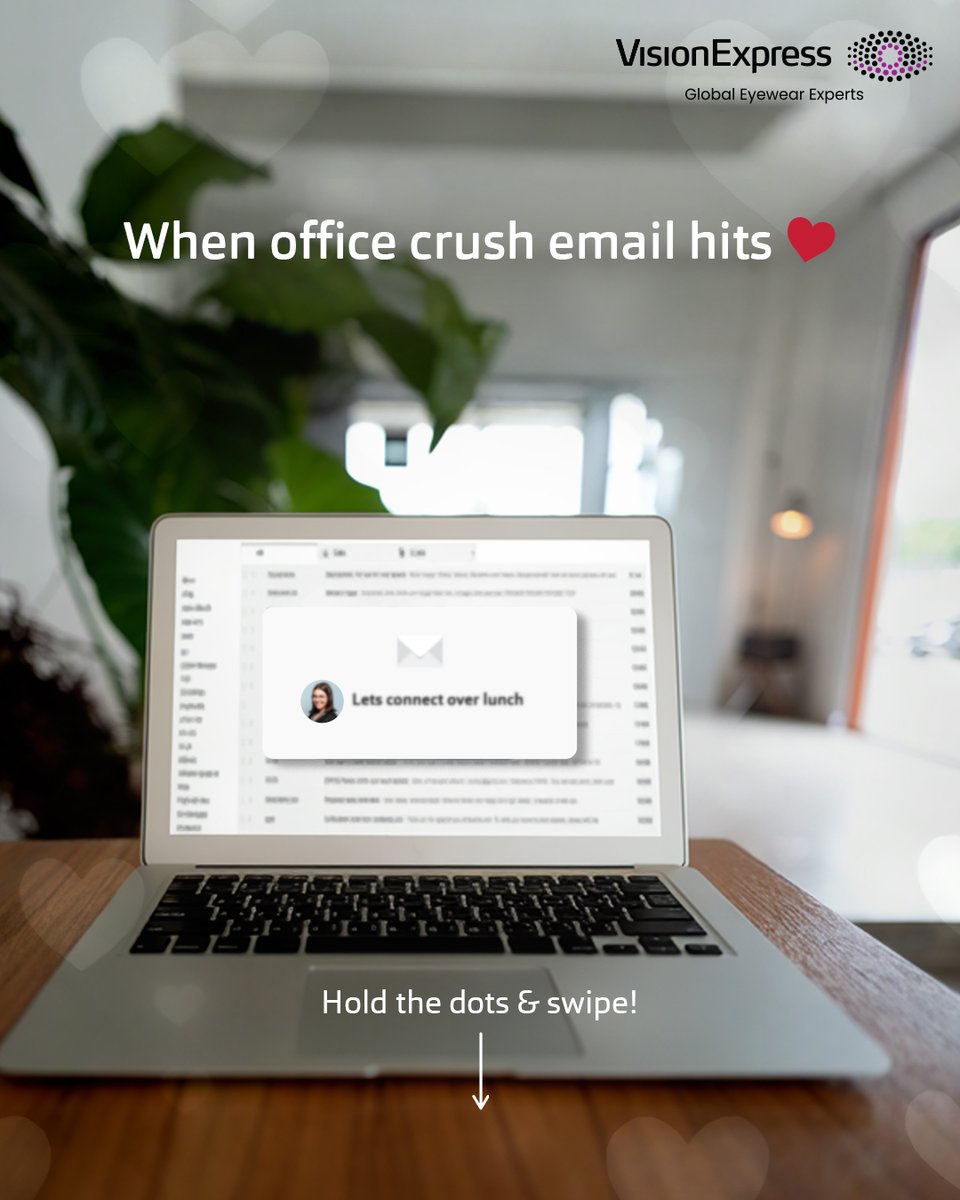 Visionexpressin's tweet photo. Office crush situations are already stressful enough. Your eyes don’t need to make it worse. Protect them with precision-first lenses. 

See the difference with GadgetPro. 

#VisionExpress #ModernFrames #GlobalEyewearExperts #ValentinesDay #VXGadegetPro #Eyewear https://t.co/Hwkbp0fF2D