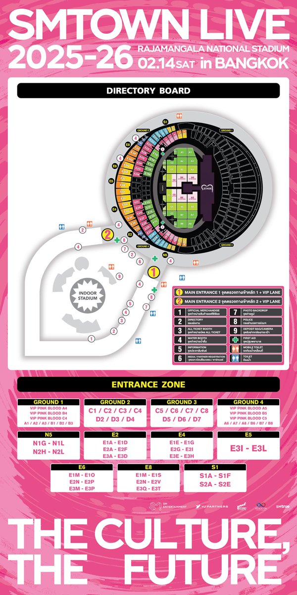SMTrueThailand's tweet photo. ยินดีต้อนรับครอบครัว 💖 SMTOWN 💖 สู่ประเทศไทย 🇹🇭🎉
⠀⠀
ถึงเวลาที่ PINK BLOOD จะได้พบกับศิลปิน SM ที่คิดถึงสุดหัวใจในวันแห่งความรักสีชมพู 💝
⠀⠀
ให้วันวาเลนไทน์นี้มีแต่ความทรงจำดี ๆ กับคอนเสิร์ตครั้งยิ่งใหญ่แห่งปีที่ทุกคนไม่ควรพลาด ✨
⠀⠀
𝗦𝗠𝗧𝗢𝗪𝗡 𝗟𝗜𝗩𝗘 𝟮𝟬𝟮𝟱-𝟮𝟲 [𝗧𝗛𝗘 𝗖𝗨𝗟𝗧𝗨𝗥𝗘, 𝗧𝗛𝗘 𝗙𝗨𝗧𝗨𝗥𝗘] 𝗶𝗻 𝗕𝗔𝗡𝗚𝗞𝗢𝗞
⠀
🩷 𝟭𝟰 กุมภาพันธ์ 𝟮𝟬𝟮𝟲 (เสาร์)
⠀
🕕 ประตูเปิดเวลา 𝟭𝟱:𝟬𝟬 น. | เวลาแสดง 𝟭𝟴:𝟬𝟬 น.
⠀
🏟️ ราชมังคลากีฬาสถาน (𝗥𝗔𝗝𝗔𝗠𝗔𝗡𝗚𝗔𝗟𝗔 𝗡𝗔𝗧𝗜𝗢𝗡𝗔𝗟 𝗦𝗧𝗔𝗗𝗜𝗨𝗠)
⠀
🎤 HYOYEON (Girls' Generation) / MINHO (SHINee) / EXO / Red Velvet (IRENE & SEULGI & JOY) / NCT 127 / NCT DREAM / WayV / aespa / RIIZE / NCT WISH / Hearts2Hearts / XngHan&Xoul / SMTR25
⠀
🎟️ ซื้อบัตรได้ที่เคาน์เตอร์เซอร์วิสในร้าน 7-Eleven ใกล้บ้านทุกสาขาทั่วประเทศ และเว็บไซต์ https://t.co/U0mXvArTd7
⠀
🎫 หรือซื้อบัตรที่หน้างานในวันแสดง ณ บูท 𝗔𝗟𝗟 𝗧𝗜𝗖𝗞𝗘𝗧 บริเวณโซนพลาซ่า ฝั่งทางเข้าประตู 1 (𝗘𝗻𝘁𝗿𝗮𝗻𝗰𝗲 𝟭) ตั้งแต่เวลา 𝟭𝟮:𝟬𝟬 น. ~ 𝟮𝟬:𝟬𝟬 น. เท่านั้น ‼️
⠀⠀
⠀⠀💳 การซื้อบัตรหน้างานรับชำระด้วย “บัตรเครดิต” (ค่าธรรมเนียม 3.25%) / “Thai QR” (ค่าธรรมเนียม 1.5%) เท่านั้น
⠀⠀
_______________
⠀⠀
💗 รายละเอียดการแลกรับบัตรการแสดง (บัตรพลาสติก) :
⠀
⠀⠀https://t.co/4CZIDxltIu
⠀⠀
_______________
⠀⠀
💗 ข้อมูลการจำหน่ายสินค้า OFFICIAL MD :
⠀
⠀⠀https://t.co/uWkQvnUlXz
⠀
_______________
⠀
💗 รายละเอียดการยืนยันรับสิทธิพิเศษต่าง ๆ :
⠀
⠀⠀https://t.co/eQR8BocGYG
⠀
_______________
⠀
💗 ขั้นตอนการตรวจผู้เข้าชมการแสดง :
⠀
⠀⠀https://t.co/RQx6d3qTNT
⠀
_______________
⠀⠀
💗 กฎระเบียบของการแสดง :
⠀
⠀⠀https://t.co/sWqzgA2xxe
⠀⠀
_______________
⠀
#HYOYEON_GirlsGeneration #MINHO_SHINee #EXO #RedVelvet #NCT127 #NCTDREAM #WayV #aespa #RIIZE #NCTWISH #Hearts2Hearts #XngHan_Xoul #SMTR25
⠀
#SMTOWN @SMTOWNGLOBAL #SM_30thAnniversary
#SMTOWN2025_26
#SMTOWNLIVE2025_26_BANGKOK
#SMENTERTAINMENT #YJPARTNERS #SMTrue
#SMTOWN_LIVE #SMCU
