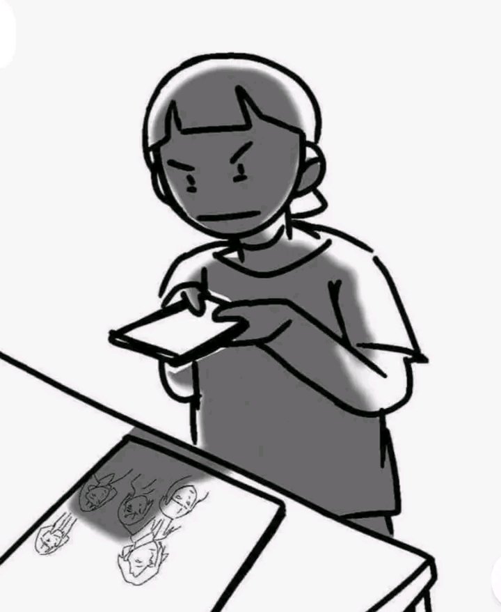 The hardest part after drawing in paper 😭