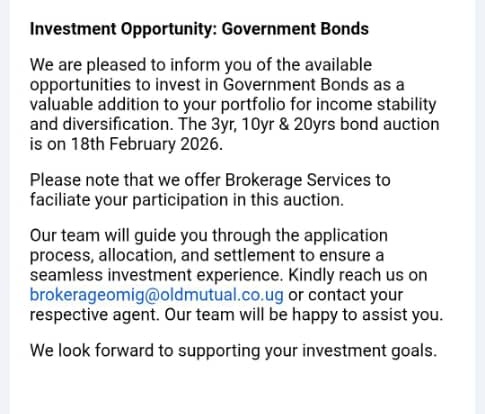 The money talk has become so central that UAP has started doing government bond brokerage. 

Young man, dont send that UGX 2M to a girl, send it to UAP and instruct them to play around with it at a RFR. 

Its all down to you!