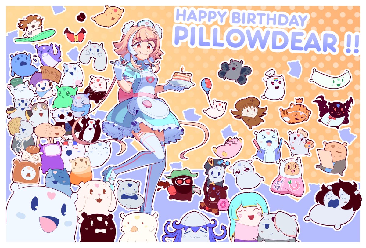 bigbrologi's tweet photo. happy birthday pillow !! :D my birthday art of you for 2025 was one of my first posts, and now we're here !!

i hope today (and everyday) is amazing for you !! you make such a big, positive impact on a lot of peoples lives and without you, life is terrible !!
#pillowdraw https://t.co/O7QYeV57DE