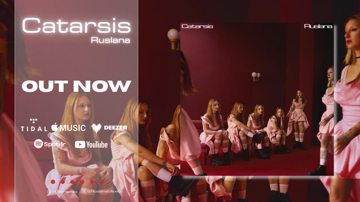 CATARSIS YA DISPONIBLE EN TODAS LAS PLATAFORMAS DIGITALES. 🔥 corran a escuchar el magnífico e increíble nuevo EP de <a href="/Ruslaanaaaa/">RUSLANA</a> ¡les va a encantar tanto como a nosotras! 🥹🖤 

link spotify: open.spotify.com/album/1QIfadQd…