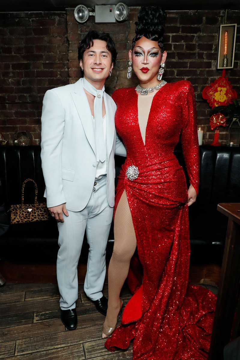 Hudson Williams with Jasmine Rice at Gold House’s Lunar New Year Celebration in NYC