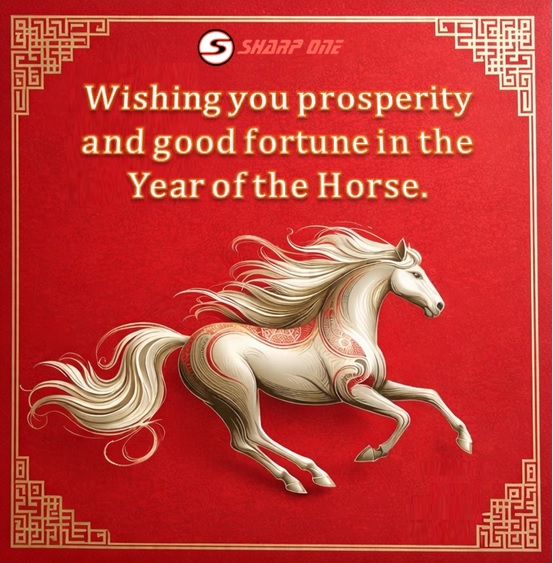 SharpOneTool's tweet photo. 🎉🐎 Wishing you prosperity and good fortune in the Year of the Horse! 🐎🎉

All of us at **Sharp One** would like to extend our warmest congratulations and heartfelt wishes for a successful and prosperous year ahead.

Thank you for your continued support, and Happy New Year! ✨ https://t.co/20YTykglud