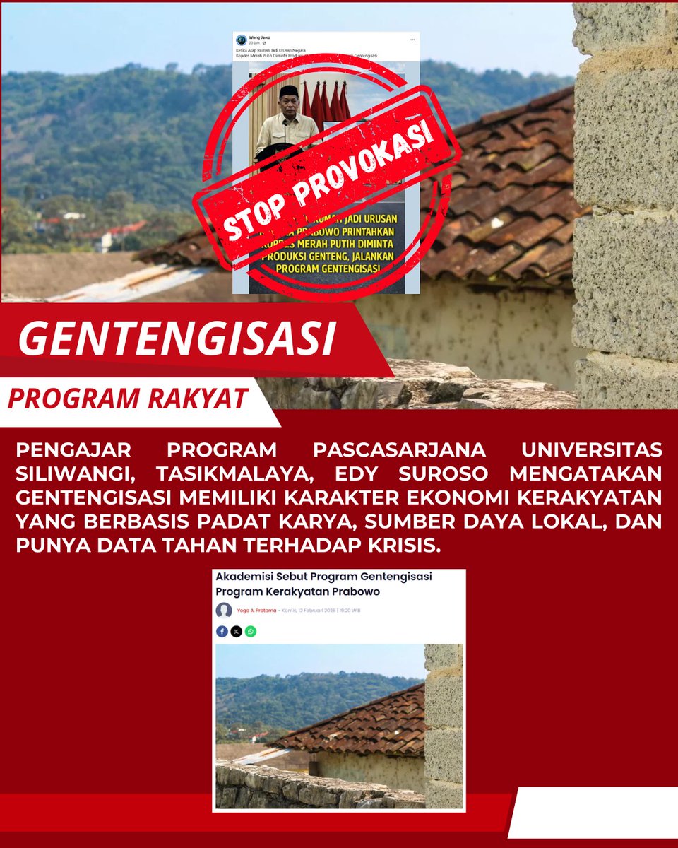 nyomvan's tweet image. Gak sekadar proyek, gentengisasi juga buka banyak peluang kerja buat warga lokal