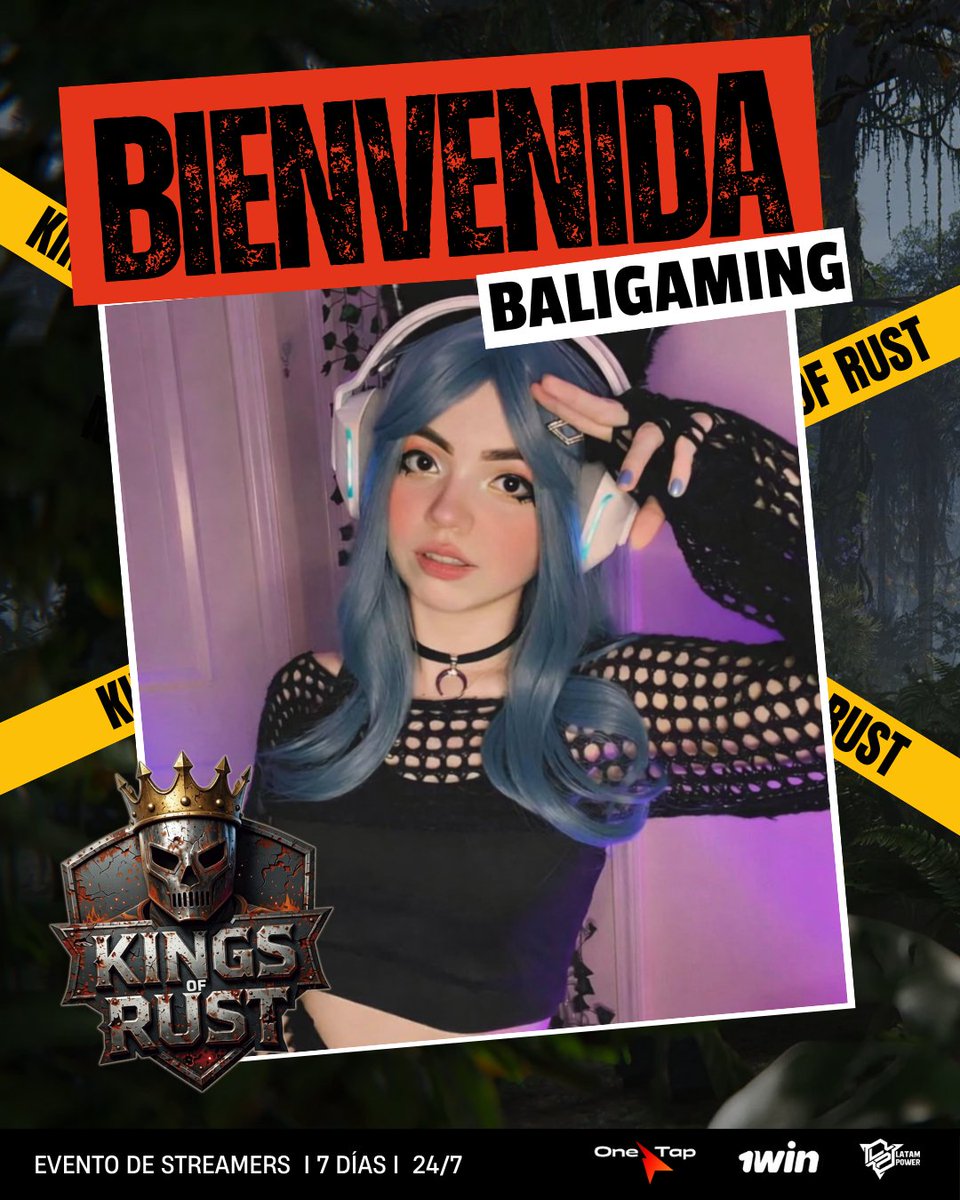 Nos alegra tenerte <a href="/BaliGamings/">BaliGamings</a>  en Kings of Rust👑 Este evento reúne a creadores que buscan competir, entretener y dejar huella 🔥 Estamos seguros de que brindarás un gran espectáculo para toda la comunidad!