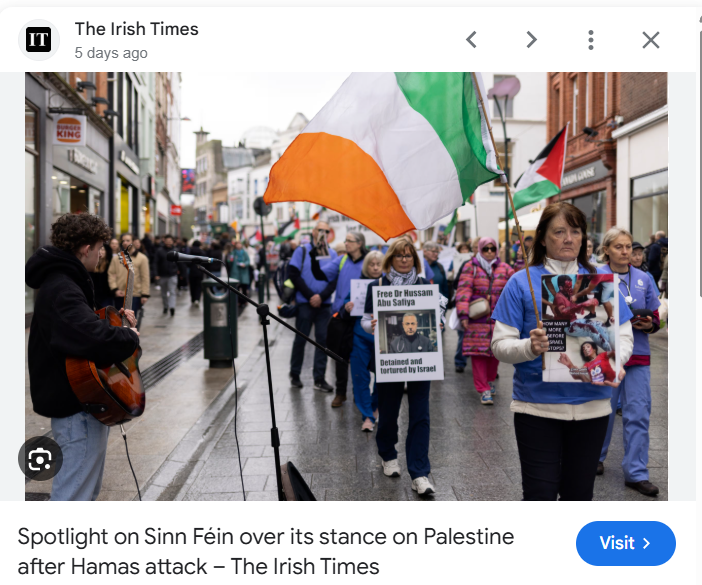 My newest idiot intern is running an account saying <a href="/sinnfeinireland/">Sinn Féin</a> were not elected to focus on "any external issue relating to a completely different country"....

It's good they're not selective about that.