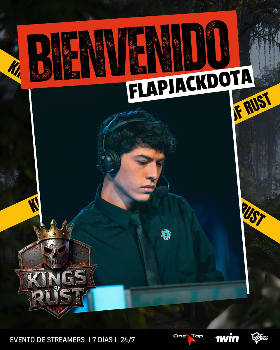 Nos alegra tenerte <a href="/FlapjackDotA/">Julián</a>  en Kings of Rust👑 Este evento reúne a creadores que buscan competir, entretener y dejar huella 🔥 Estamos seguros de que brindarás un gran espectáculo para toda la comunidad!