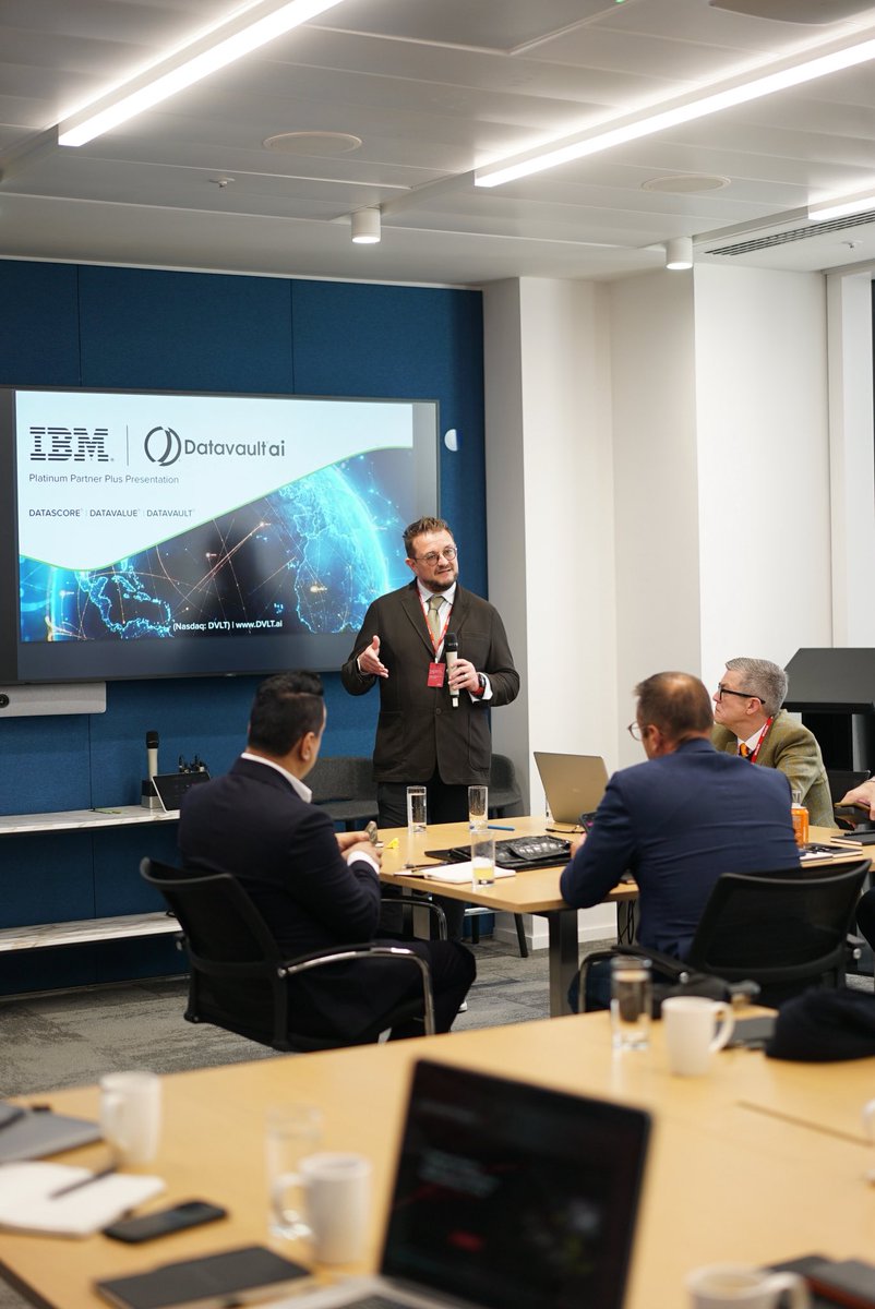 NateX112756's tweet photo. @Datavault_ai and Available Networks hosted business and Government contacts as guests of @IBMwatsonx and @IBMData in London! Our UK and broader European market is set to make an unabashed contribution to our bottom line. Focused on our World leading solutions. IBM World tour in full swing. Now off to Zurich! SIX and so much to do there. Missing Philly! On the home stretch! Powder keg, we’re going to take off because we will out work and out innovate all competitors!! Thank you to this exceptional team pulling together to deliver for our customers and our beloved shareholders for whom we will spare no effort as we march forward. Much love from London. An epic journey with a message and solutions that are resonating at the very top. Attack on all fronts! We will not be denied. #DVLT $DVLT Zurich we are on the way!