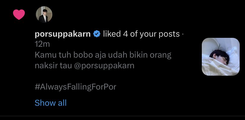 matchalateetee's tweet photo. Love you pip! Semoga abis baca tweet fans kamu dari berbagai negara itu, bisa bikin kamu happy ya hari ini!!!! 🤍 @porsuppakarn 

#AlwaysFallingForPor https://t.co/vzchoe2dYo