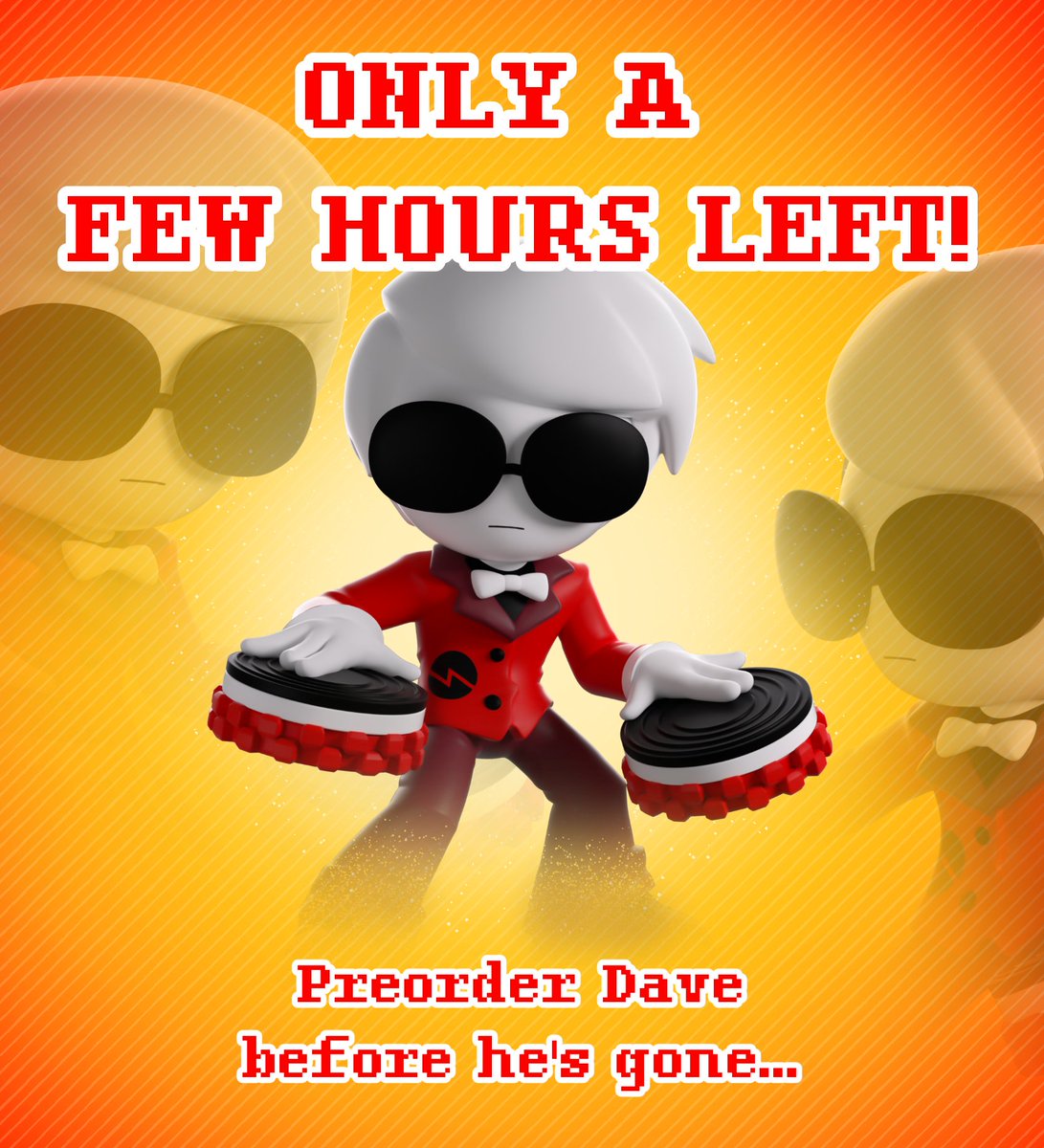 homestuck's tweet image. ONLY A FEW HOURS LEFT to preorder Dave! Make sure to get him while he's still here!

youtooz.com/products/dave-…