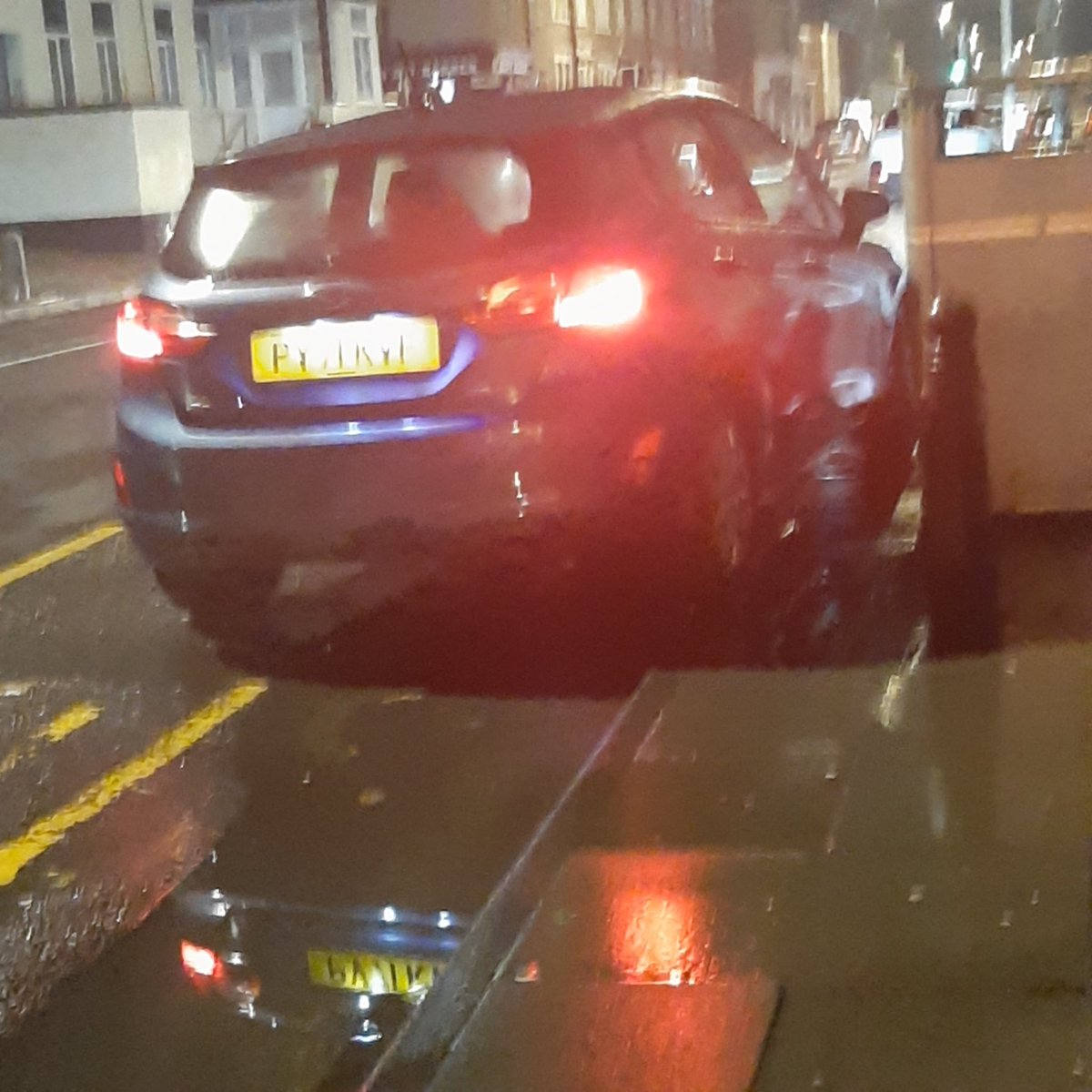 This idiot parked in the bus stop this morning on his phone. I knocked on his window to tell him that there are car parking spaces right in front of him. Did he go into a parking space? No!!