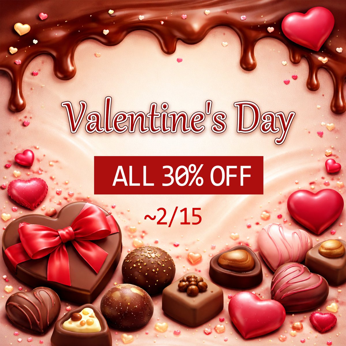 darlingvrc.booth.pm
📢 DARLING CLOTHING
⏰✨ 30% Valentine’s Day Sale ✨⏰
🗓 2/13〜2/15 たった3日間限定！

💗 フォロー＋RTキャンペーン開催中 🎁
抽選で 3名様に
DARLINGショップのお好きな フルパッケージ1点をプレゼント

甘いバレンタインとともに、