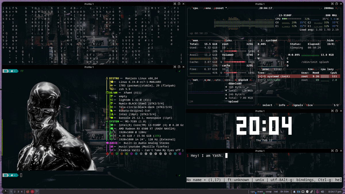 [XFCE] Minimalist Rice Link: https://t.co/tlNGLTrmD6 #unixporn #linux # ...