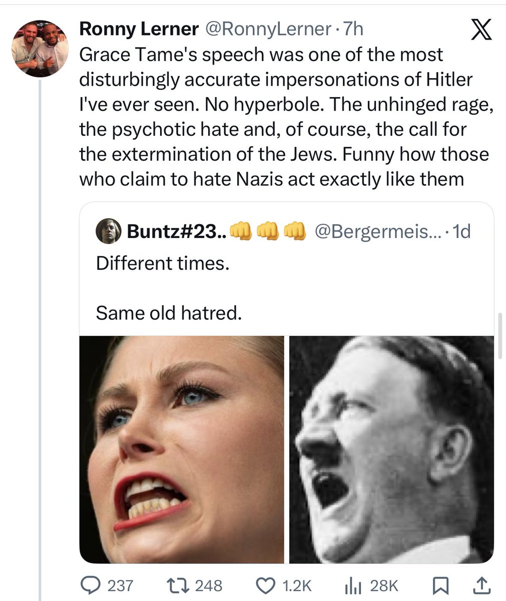 In Australia if you’re against genocide and the laundering of said genocide by your country they call you Hitler