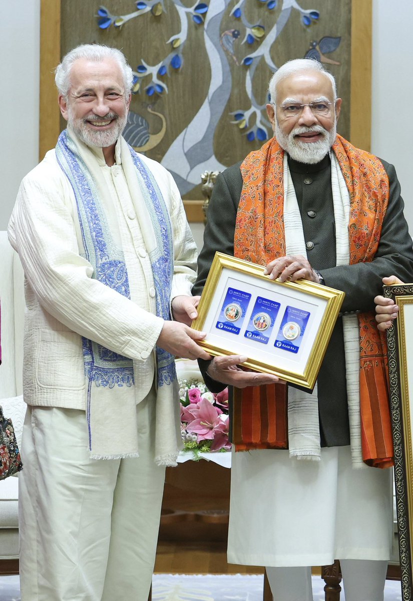 MMTC-PAMP’s Spiritually Inspired collection in collaboration with Raam Raj Foundation was proudly presented to the Hon’ble Prime Minister of India, Shri <a href="/narendramodi/">Narendra Modi</a> , by <a href="/DrTonyNader/">Tony Nader MD, PhD</a> , MD, PhD, MAAR &amp; Leader of the Transcendental Meditation Movement. 

Crafted in 999.9+ purest