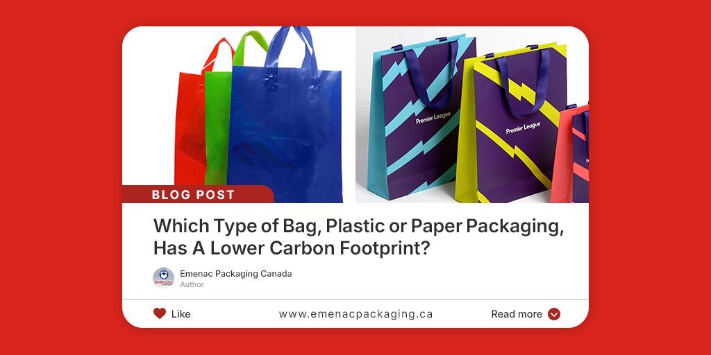 When it comes to choosing between plastic bags and paper bags, most people get confused. One is economically affordable, while the other is a healthy option for our planet. Read more!  

📖 bit.ly/45YzM97
#emenacpackagingcanada #SustainablePackaging