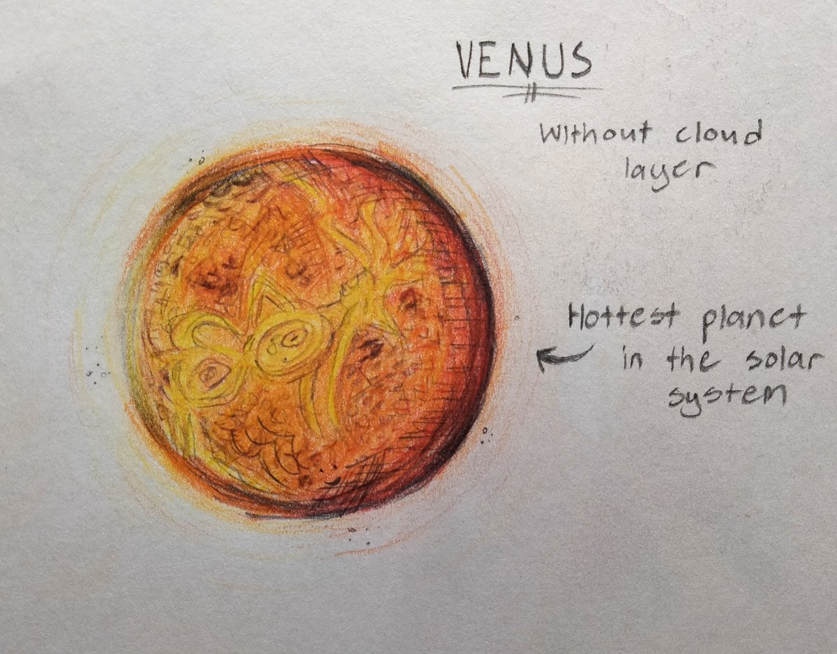 also tried drawing venus but dont really like the colour mixing :/