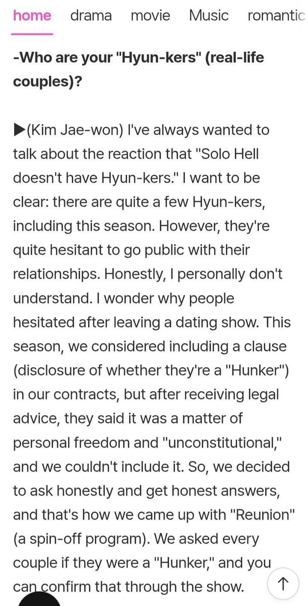 "i personally don't understand why they hesitant to going public, but it's in our contract, it was matter of personal freedom and we can't include it"

come to global dating show but don't want to date in public, just..just find someone outside the show i think

#singlesinferno5
