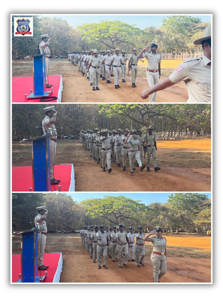 As per the orders of the Director General and Inspector General of Police, Karnataka State, the weekly regular parade was successfully conducted today in the Whitefield Division.

During the parade, guidance was given on discipline, efficiency, health, and commitment to public