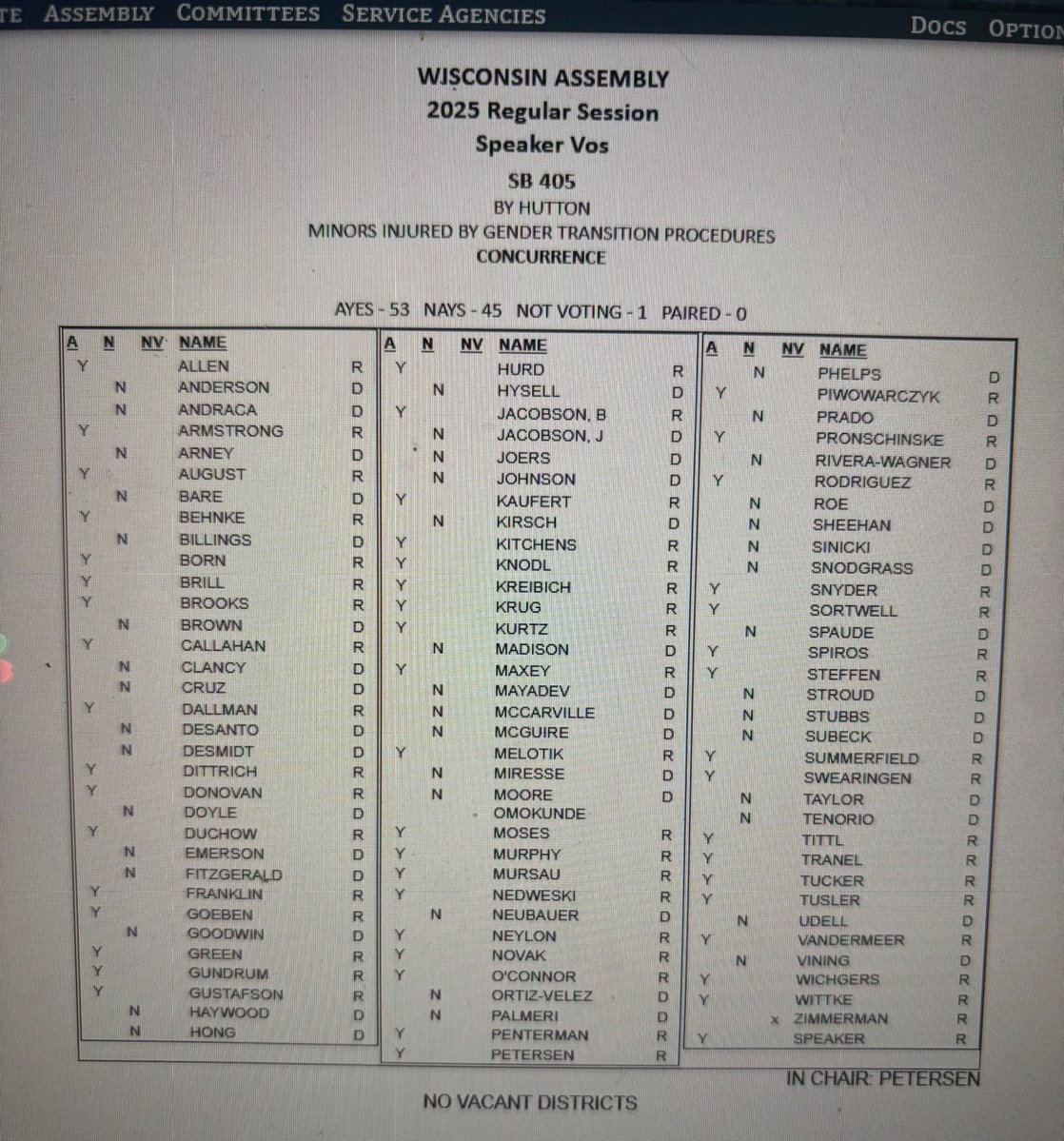 wisconsin_now's tweet image. Rep. Robyn Vining, a Democrat running in a Wauwatosa area senate race, was among the 45 Assembly Democrats who voted today against making it easier for minors to sue doctors when they are harmed by gender mutilation surgeries. 

#BreakingNews