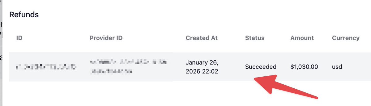 itsmada7's tweet photo. @zach_sndr @whop Hey, this refund was fully processed on Jan 26.

Please see DMs for specific card information so we can help you locate these funds on your end - payment was returned to original payment method. https://t.co/Z40TONl59O