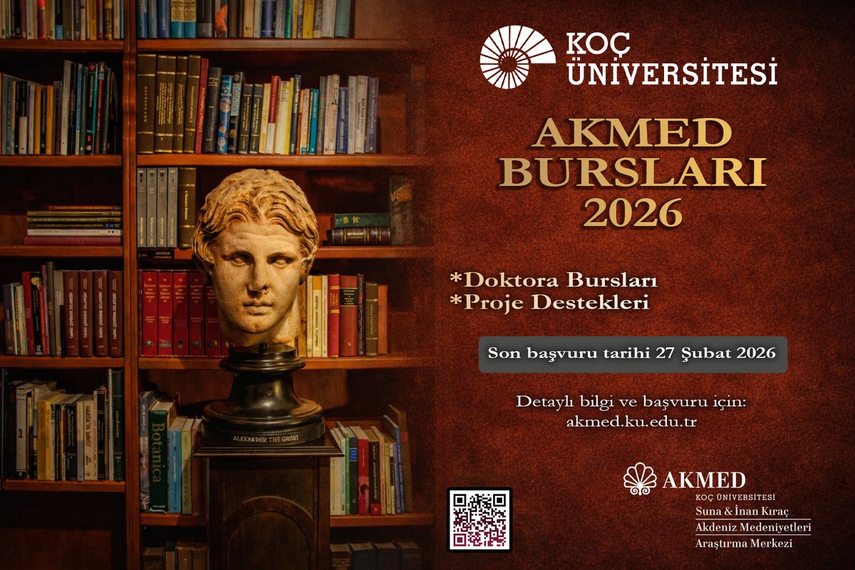#AKMED 
Koç University AKMED Fellowships 2026: 
-PhD Fellowships, 
-Project Grants.

Application deadline: 27 February 2026.

For detailed information and applications: akmed.ku.edu.tr