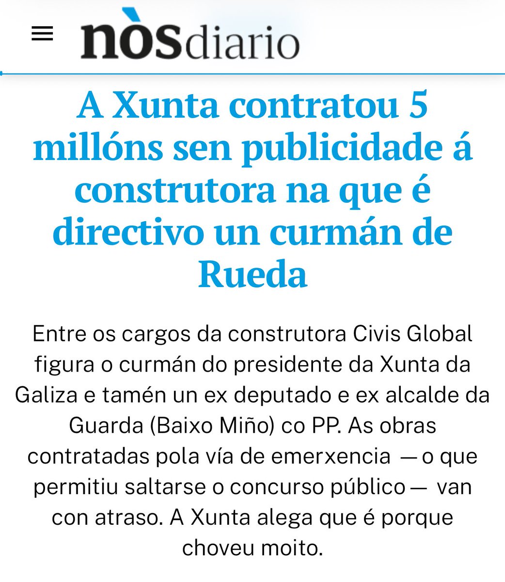 tvgcensura's tweet photo. Ben certo é que o diñeiro público que leve Javier Garrido por participar nos faladoiros da #CSAG é quincalla ao pé destes contratos a dedo. https://t.co/u3a13IJsxT