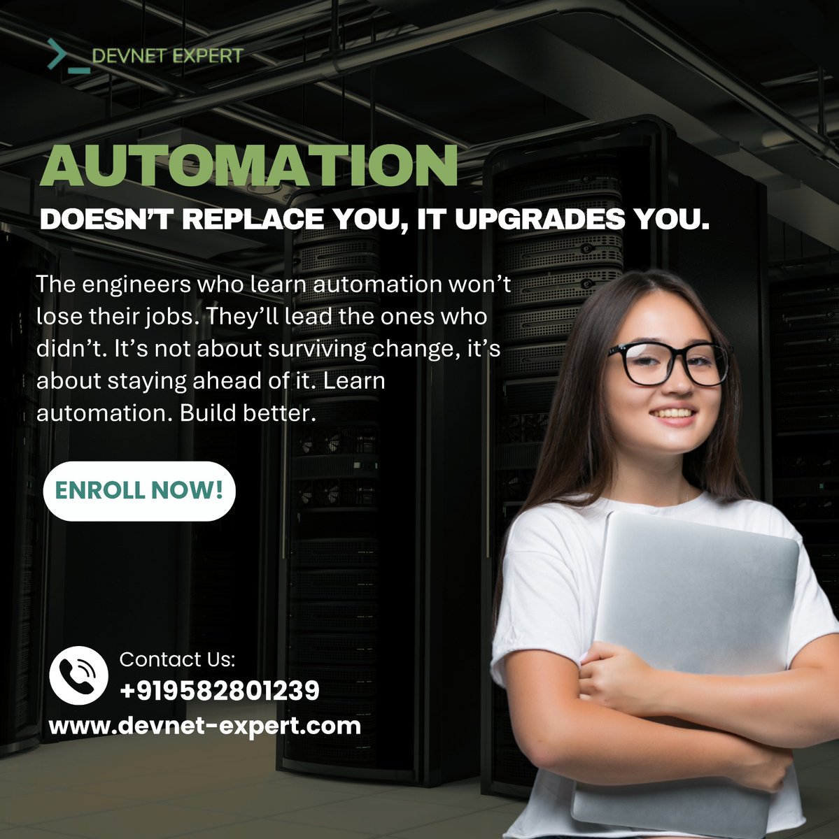 devnetexpert1's tweet photo. Automation isn’t your competition. It’s your advantage.
The engineers who master automation will lead tomorrow’s networks.
Ready to upgrade yourself?
✔ Learn automation 
✔ Build real-world skills 
✔ Stay ahead of change
Enroll now!
#DevNet #DevNetExpert #CCNPDevNet #CCIEDevNet https://t.co/Vwhzxl1LSa