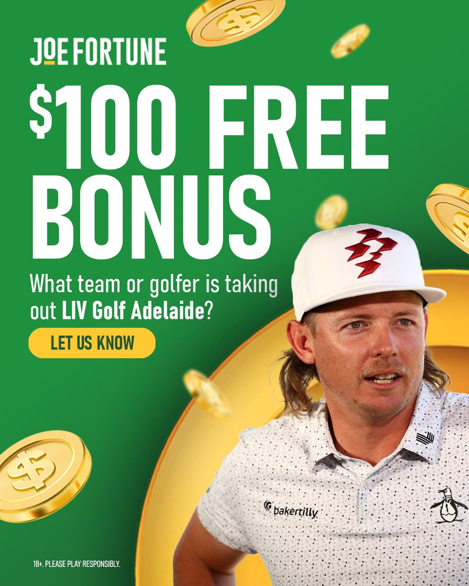 ⛳️ Joe loves a weekend of Golf! 🏌️‍♂️

Back any winning team or player at #LIVGolf and you could win a $100 BONUS!

How to enter:
🏌️‍♂️ Comment your winner
👍 Like, Follow and RT

*ends 14/2/25, 16:00pm AEDT. One winner will be picked on Feb 16th. To be eligible to win you must be an