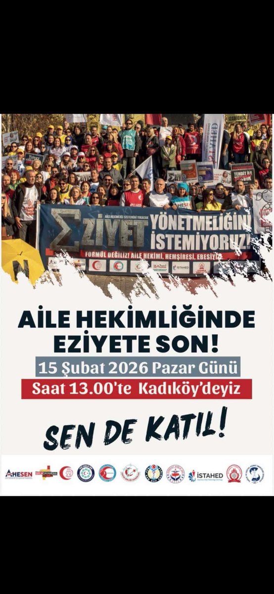 Pazar günü 13.00’da Kadıköy’deyiz. 
<a href="/dayanismasen/">Birlik ve Dayanışma Sendikası</a> 
#AsmdeEziyeteHayır