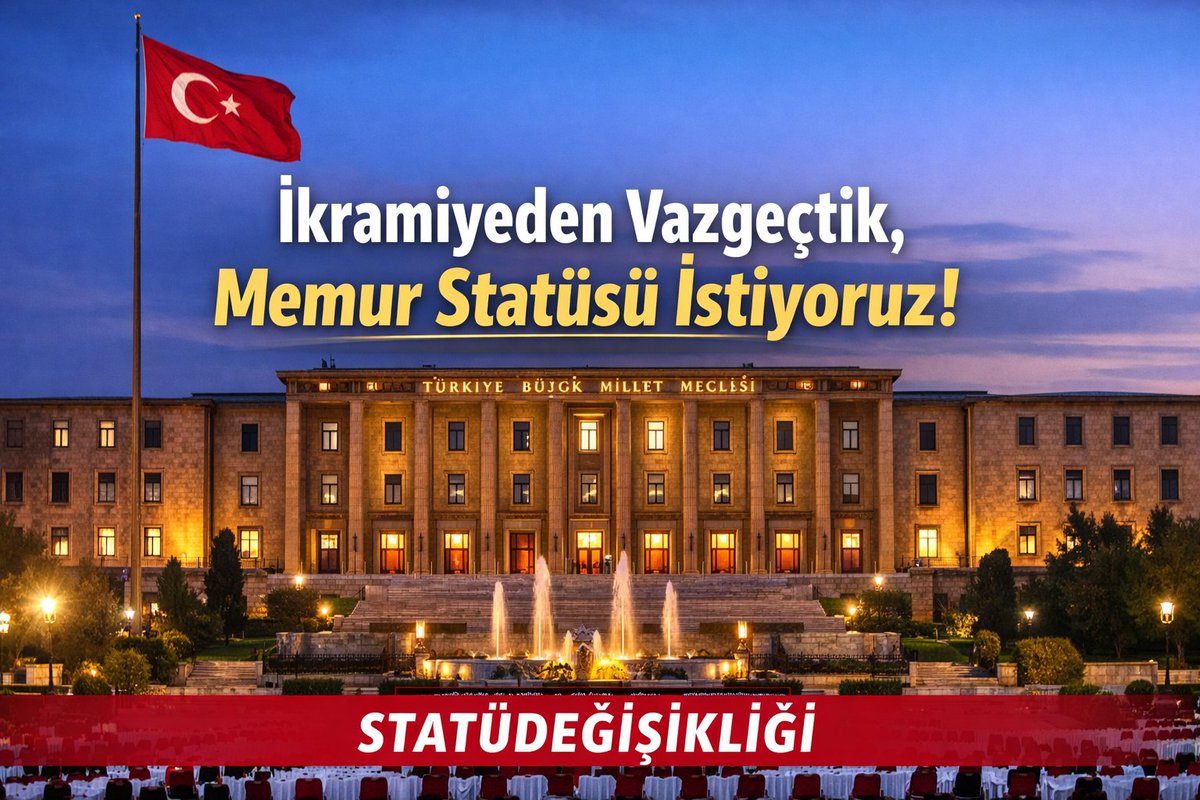 Türkiye Büyük Millet Meclisi’ne sunulan ikramiye teklifini takip ediyoruz.

Kamuda Üniversiteli İşçiler olarak ikramiyeden vazgeçiyoruz. 

Talebimiz net: 657’ye tabi haklar ve memur statüsü.

Sayın Recep Tayyip Erdoğan liderliğinde adalet bekliyoruz.
#StatüDeğişikliği 
<a href="/RTErdogan/">Recep Tayyip Erdoğan</a>