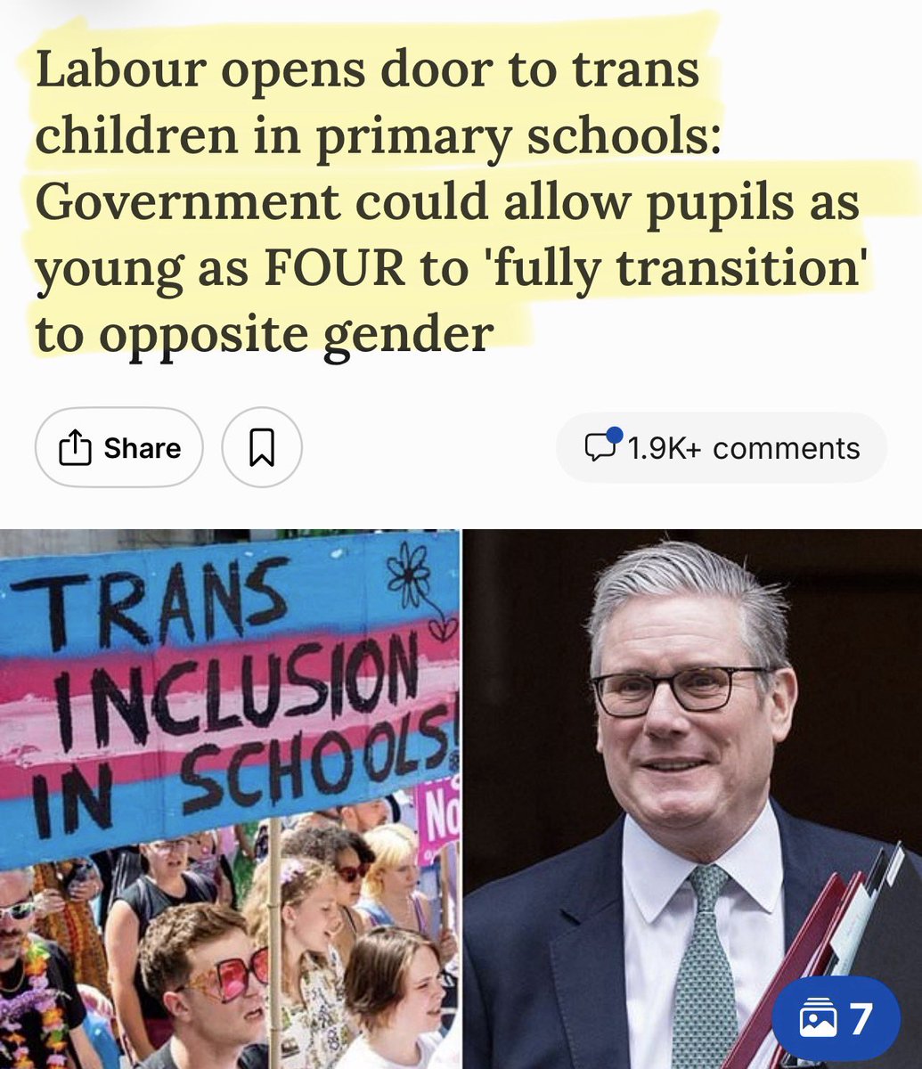 UK children are already in the grip of a mental health crisis. So Starmer has decided to make that even worse and teach utter unscientific nonsense to even 4 year olds.

This ridiculous brainwashing of children won’t result in well educated, balanced and hard working adults. It