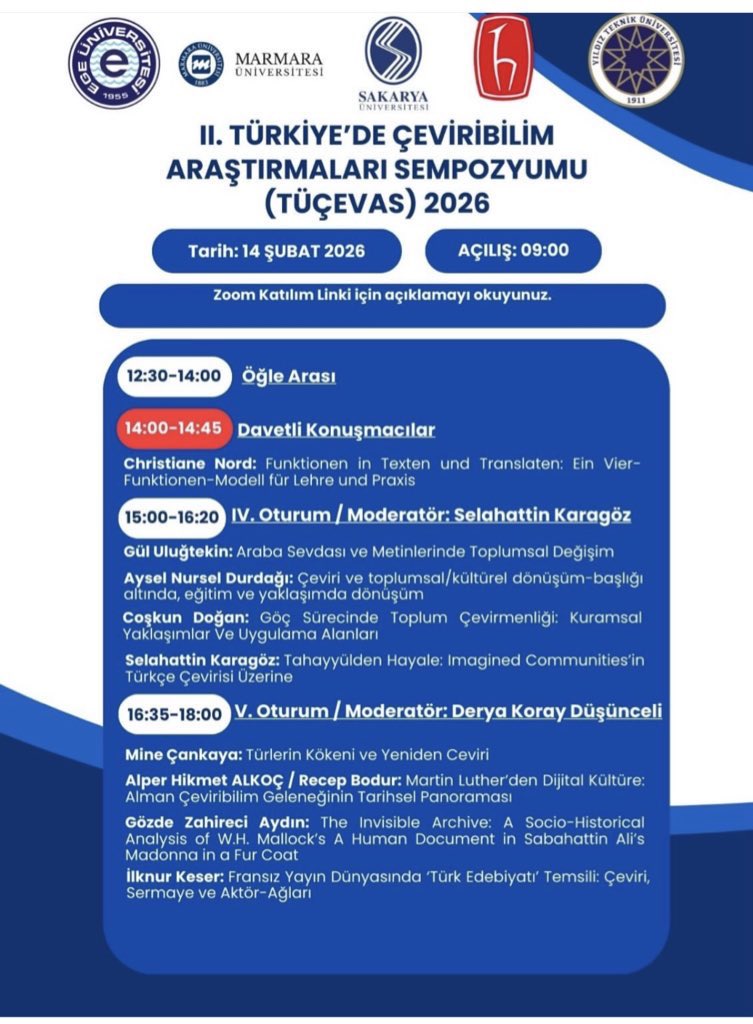 YTÜ Batı Dilleri ve Edebiyatları Bölümü tweet media